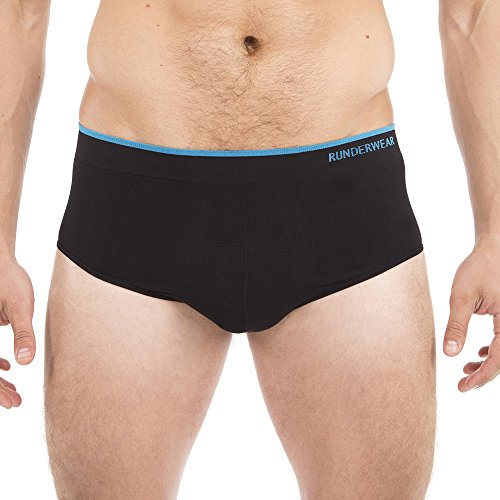 Runderwear Men's Briefs Seamless, ChafeFree Performance Running