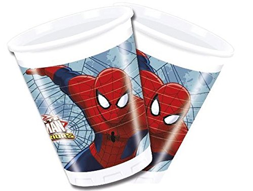 Procos 10108574B – Kinderpartyset – Ultimate Spiderman – Web Warriors, Größe XL, 72-teilig - 4