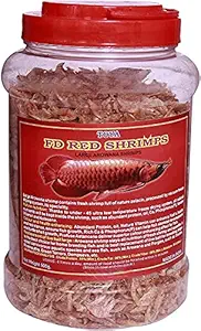 TFL Toya Red Shrimp Natural Fish Food 100% Natural Frozen Dried Small Size Dry Shrimp Prawns (500Gm)