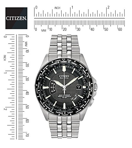 Citizen Men's Eco-Drive Watch with Black Dial Analogue Display and Stainless Steel Bracelet, CB0020-50E
