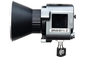 APUTURE Amaran 60d S - Kompaktowa lampa wideo LED z punktowym źródłem, lampa COB 65W 5600K do fotografii i wideografii, obsługa baterii V-Battery & NP-F970 do podróży