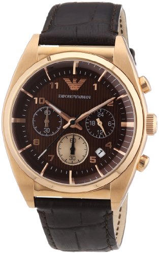 Emporio Armani Men's Quartz Watch AR0371 AR0371 with Leather Strap