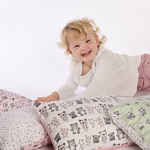 La Petite Unique 35 x 25 cm Kinderkopfkissen MIT FÜLLUNG waschbares Babykissen 100 % Ökotex zertifiziert Motiv: Prinzessin Lila - 4