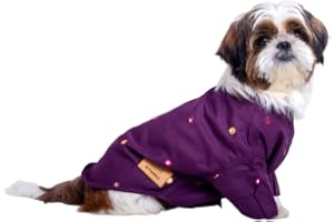 15 BUTTONS Purple Wine Mirror Work Dog Kurta Festive for Dogs Comfortable Breathable Fabric Traditional Dog Clothing for Parties, Celebrations & Photoshoots
