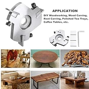 NO LOGO FMN-HOME, 1PC Grinder Disc Wood Carving Woodworking Detachable 3 Tooth Blade Milling Cutter Disc Machine For All Types Of Cork And Hardwood (Color : Silver)