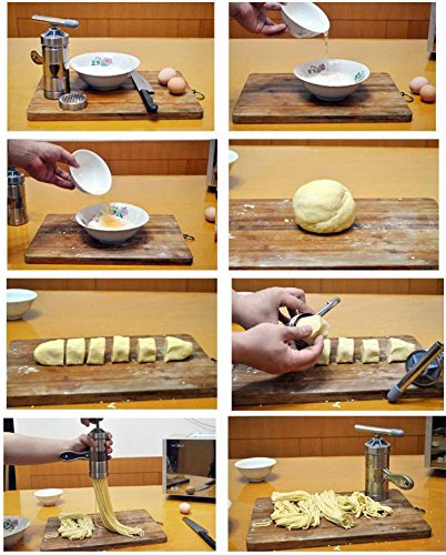 Dianoo Kleine Nudeln Presse-Maschine Edelstahl-Küche Manuelle Nudelmaschine, 1PCS - 8