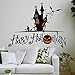 Produktbild Halloween Wandaufkleber 3D Kürbis Fledermäuse Schloss DIY Terror Aufkleber Abnehmbare PVC wasserdichte Wandaufkleber für Halloween Partydekorationen Kinder Wohnzimmer Fenster Wand-Dekor