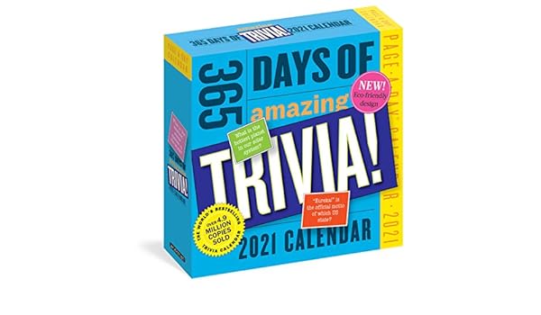 365 days of amazing trivia 2021 calendar feburary Buy 2021 365 Days Of Amazing Trivia Page A Day Calendar Book Online At Low Prices In India 2021 365 Days Of Amazing Trivia Page A Day Calendar Reviews Ratings Amazon In 365 days of amazing trivia 2021 calendar feburary