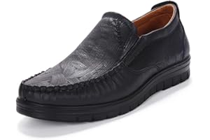 ASIFN Eleganti Mocassini Slip-on da Uomo Scarpe da Barca in Pelle Casual Scarpe Passeggio Guida Lavoro Leggere Traspiranti Resistenti all'Usura Antiscivolo