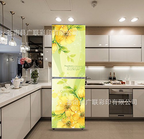 Preisvergleich Produktbild HHY-Europäische abnehmbare Wasserdichte selbstklebende Kühlschrank Sticker