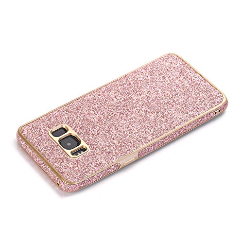 Galaxy S8 Slim Etui, TechCode Geometrisch Slim Fit Dual Layer Drop Schutz Burgund Modern Grip Hülle für Samsung Galaxy S8 (Galaxy S8, Rosa-A2) - 3