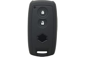OTMIK Silikonowe etui na kluczyki samochodowe pasujące do Suzuki Grand Vitara Swift SX4 S-Cross XL-7, kuyucha sch4, etui na klucze, akcesoria (czarne)