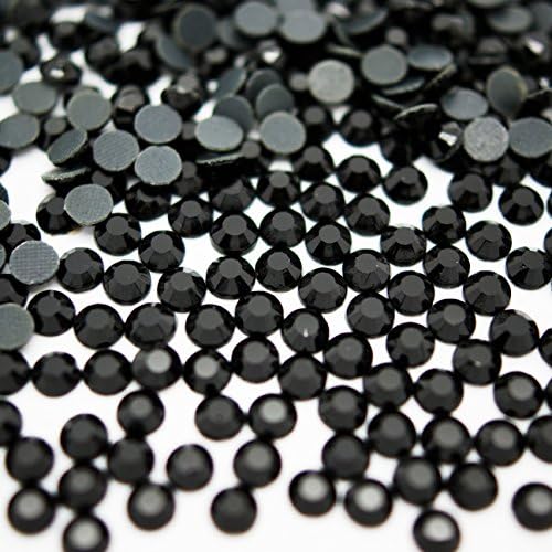 1000 Hot Fix Glass Rhinestones Crystal Gems DMC ss16 appox 4mm (Black)