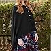 Produktbild Swallowuk Damen Poncho Cape Casual Umhang Asymmetrisch Loose Pullover Mantel Tops (M, Schwarz)