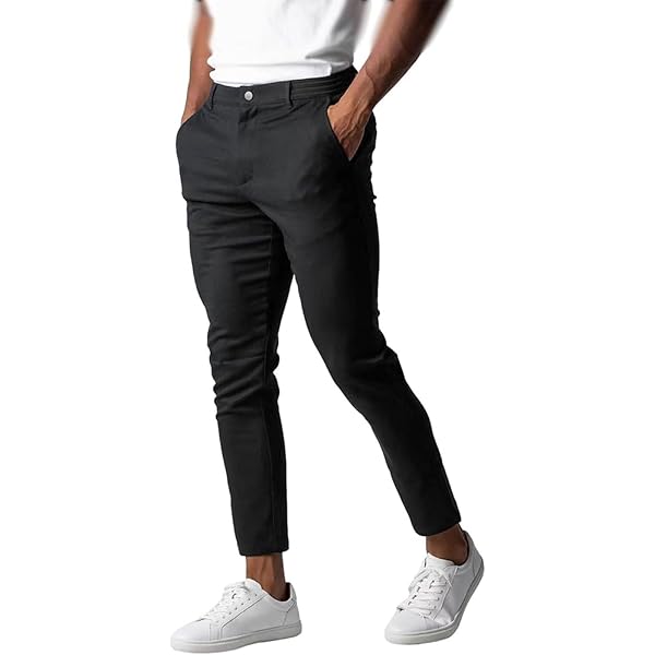 Active Chinos Pants Men, Active Chinos Lifestyle Pants, Trousers Loose Fit  Straight Legs Elastic Casual Pants for Men (Black,S) : Amazon.co.uk: Fashion