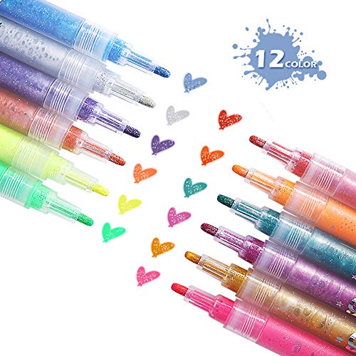 ARINO Whiteboard-Marker, Kreidemarker, Verwendung auf Papier, Kunststoff, Herstellung von Karten usw, ideal für Zuhause, Schule oder Büro, 12 Stück