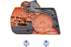 Motorsågskopplingslock monteringsenhet kompatibel med modellerna 135/140/435/440 och CS2240, magnesiumkedjebromshus med stångmuttrar, orange variant