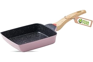 HARLIANGXY Padella per omelette giapponese, rivestimento antiaderente Tamagoyaki, rosa, rettangolare, 18,7 x 14,8 x 3,8 cm,