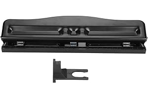 CIKONIELF Dziurkacz do papieru z 3 otworami, regulowany ręczny dziurkacz do dziurek z luźnymi liśćmi, materiały biurowe, czarny