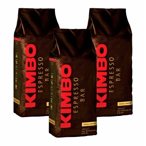 3x Kaffeebohnen Kimbo Espresso Bar 'Extra Cream', 1000 g