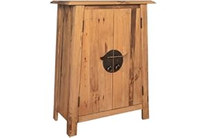 vidaXL Mueble del Cuarto de Baño, Armario con Estante, Armario Auxiliar de Baño, Aparador para Salón Dormitorio, Madera Maciza de Pino