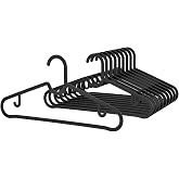 gorilla Dress Hanger Spruttig Hanger Scarf Hanger Shirt T-Shirt Hanger Unbreakable Set of 12 Pieces Black