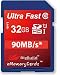Produktbild BigBuild Technology 32GB Ultra schnelle 90MB/s Class 10 SD SDHC Speicherkarte für Canon LEGRIA HF G40 Camcorder