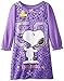 Peanuts Snoopy "Leopard Print" Toddler Girls Nightgown Sizes 2T-4T -  Purple - 