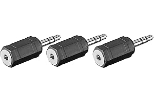 GOOBAY Lot de 3 Adaptateurs audio Jack 2.5mm stéréo femelle vers 3,5 mm Mâle