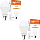 amazon basics - 12W LED Bulb, Cool White (Base B22, Pack of 2)