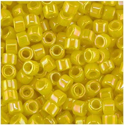 Miyuki Delica Size 11 DB160 Opaque Yellow AB Qty 50 grams
