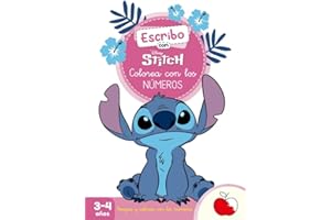 Escribo con Stitch. Colorea con los números (Disney. Primeros aprendizajes): Con números y figuras para reseguir (Aprendo con Disney)