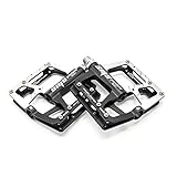Evetin piattaforma FLAT MTB bici da corsa in alluminio lega Città Bicicletta Pedali per Bicicletta 901, Nero