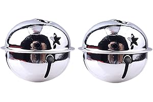 WAMBERE 50 Stück 4cm Glöckchen zum Basteln,Glöckchen,Weihnachtsglöckchen,Rostschutz Glöckchen, Metallglöckchen Optimal für Handwerk, Schmuck, Festival Dekoration,Haustier Glocken,Silber