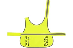 Spoilt Rotten Pets Small Size, Yellow Adjustable Hi Vis Vest 'Be Kind I'm Blind', Blind Dog, Glaucoma, Cataracts Vision Impaired High Visibility Lightweight Coat Hi Viz (Small, Yellow)