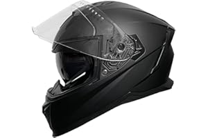 RALLOX HELMETS Integralhelm Helm Motorradhelm Rollerhelm RALLOX 69-2 Größe L matt schwarz mit Sonnenvisier
