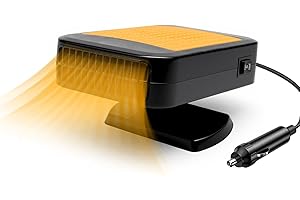 Horuili® 200W 12V Auto Heizung & Entfroster - Tragbare 360° Drehbare Frontscheiben Enteisung & Entnebelung mit Zigarettenanzünder Stecker - Schnelle Heizung für die Meisten Autos