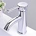 Produktbild Retro Deluxe FaucetingFashion Zinklegierung, Verchromt Bad Armatur einzigen Griff Mischbatterie Edelstahl Beize Waschbecken Wasserhahn