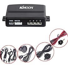 KKmoon Car Parking Reverse Backup Radar Sound Alert + 4 Sensors (Black); Parking Reversing Sensor Kit System