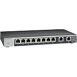 NETGEAR 10-Port Gigabit/10G Ethernet Unmanaged Switch (GS110MX) - with 8 x 1G, 2 x 10G/Multi-gig, Desktop, Wall or Rackmount,