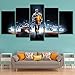 Produktbild JSBVM Modern Bilder Segeltuch Poster HD gedruckt Wandkunst 5 Panel Zuhause Dekor Battlefield Male Warrior Spiel Malerei,B,30×50×2+30×70×2+30×80×1