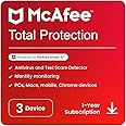McAfee Total Protection 2024 | 3 Device, 1 Year | Antivirus Internet Security Software | Password Manager & Dark Web Monitoring Included | PC/Mac/Android/iOS | Email Delivery