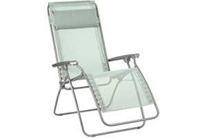 LAFUMA MOBILIER Fauteuil Relax, Pliable et réglable, R Clip, Batyline, Couleur : Tilleul, LFM4020-9268