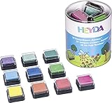 Heyda 204888470 Heyda 204888470 Mini-Stempelkissen Set (Rainbow) 3 x 3 cm , 10 Farben sortiert - 