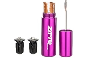 ERYUE Kit riparazione pneumatici,Kit di Riparazione Pneumatici per Pneumatici Tubeless Strumento per Tappi per Pneumatici Fissare la Foratura Piatta con 5 Strisce e 2 Tappi per Manubrio per MTB Mounta