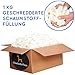 Produktbild Charlie & Finn 1 kg Schaumstoffflocken Füllmaterial - Ideal zum Füllen von Sitzsäcken, Kissen, Hunde & Katzen Betten und Plüschtiere - Schaumstoff Flocken für Bean Bags Kissenfüllung & Teddyfüllung