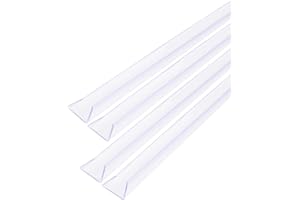 INCREWAY 8PCS Clear Plastic Edge Guard for Protecting Kitchen Cabinet Stool Foot Rails Chair Rung from Chipping, Fit 5-10mm Thickness