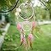 SOLEDI Pink Dream Catcher Circular With feathers Wall Hanging Decoration Ornament Gift