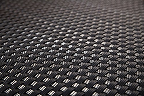 workingHOUSE Polyrattan-Sichtschutzstreifen, Sichtschutz für Doppelstabmatten Zaun, 19 x 250 cm (Schwarz) - 2