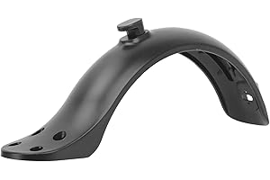 Tatiy Electric Scooter Mudguard, Scooter Rear Mudguard Fender with 4 Hole, Splash Proof, Easy to Replace, Replacement Part Accessory for Electric Scooter, Black